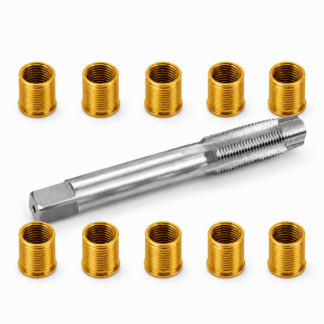 TUOBOS 11-Piece M14 x 1.25 Spark Plug Thread Repair Kit with HSS Tap and 10 Thread Inserts