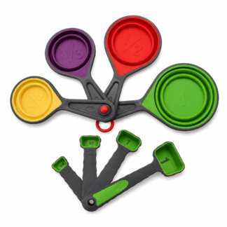 TUOBOS 8-Piece Collapsible Measuring Cups and Spoons Set for Baking and Cooking