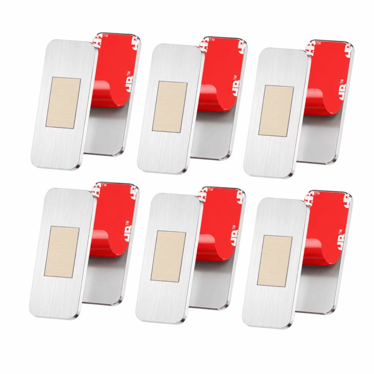 6-Pack Ultra Thin Stainless Steel Magnetic Cabinet Catches No Drill