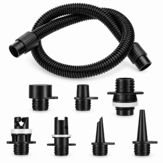 Paddle Board Pump Hose Set, 3.28ft Pump Adapter with 7 Air Nozzles, Swivel Threaded Connector for Rafts Kayaks Boats Tents Pool
