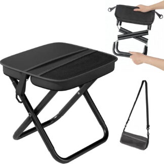 TUOBOS Lightweight Folding Camping Stool, Large Portable Seat with Carry Bag for Fishing and Travel